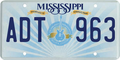 MS license plate ADT963