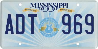 MS license plate ADT969