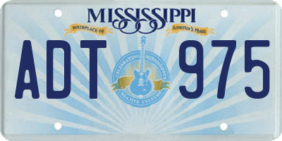 MS license plate ADT975