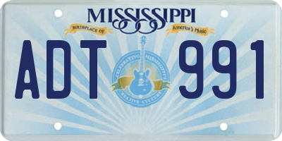 MS license plate ADT991