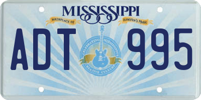 MS license plate ADT995