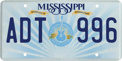 MS license plate ADT996