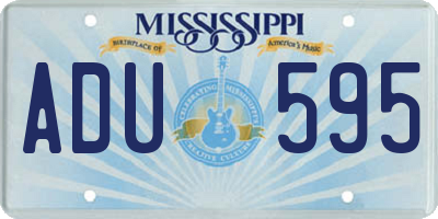 MS license plate ADU595