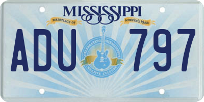 MS license plate ADU797