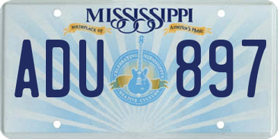 MS license plate ADU897