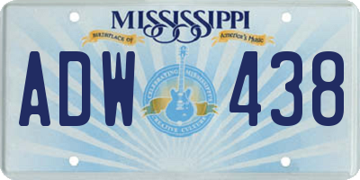 MS license plate ADW438