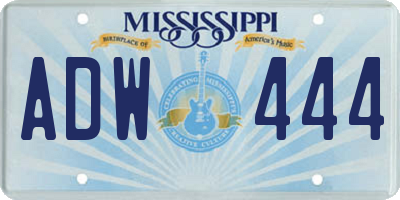 MS license plate ADW444