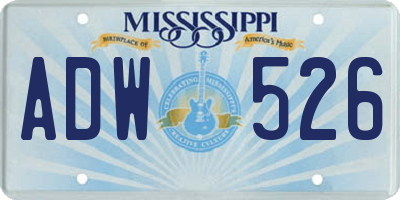 MS license plate ADW526