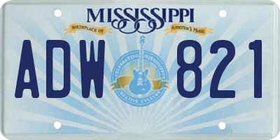 MS license plate ADW821