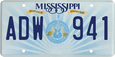 MS license plate ADW941