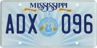 MS license plate ADX096