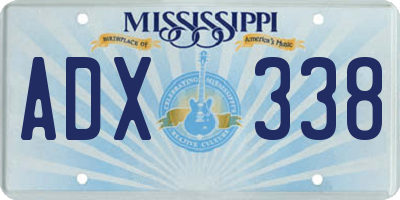 MS license plate ADX338