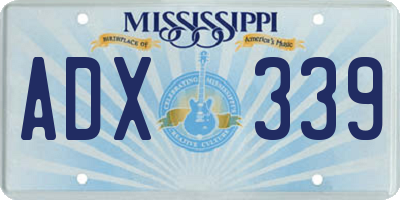 MS license plate ADX339