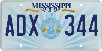 MS license plate ADX344