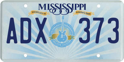 MS license plate ADX373