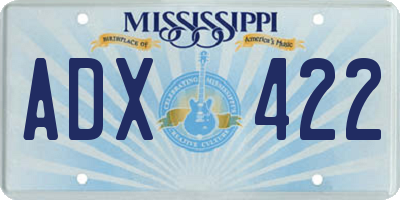 MS license plate ADX422