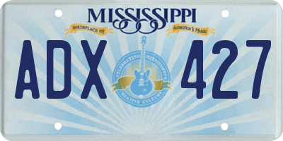 MS license plate ADX427