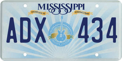 MS license plate ADX434