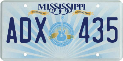 MS license plate ADX435