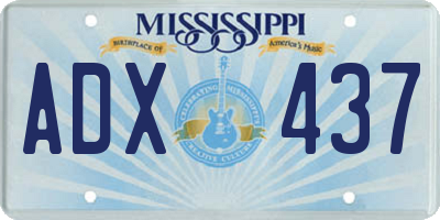 MS license plate ADX437