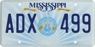 MS license plate ADX499