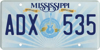 MS license plate ADX535
