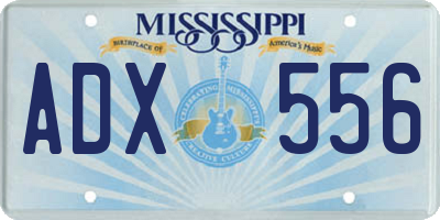 MS license plate ADX556