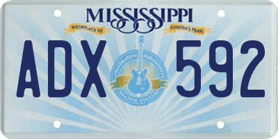 MS license plate ADX592