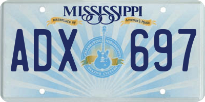 MS license plate ADX697