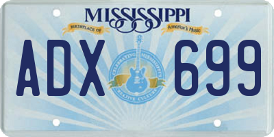 MS license plate ADX699