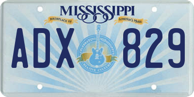 MS license plate ADX829