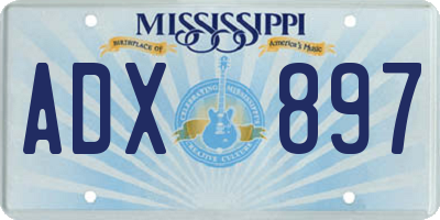 MS license plate ADX897