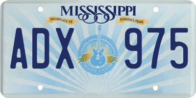 MS license plate ADX975