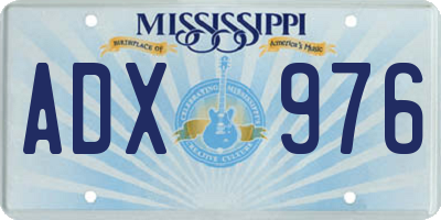 MS license plate ADX976