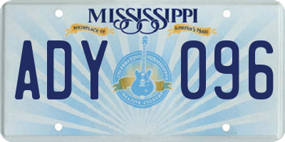 MS license plate ADY096