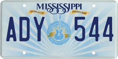 MS license plate ADY544