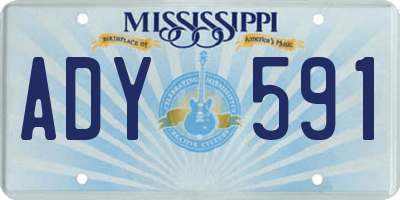 MS license plate ADY591