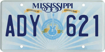 MS license plate ADY621