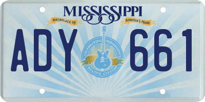 MS license plate ADY661