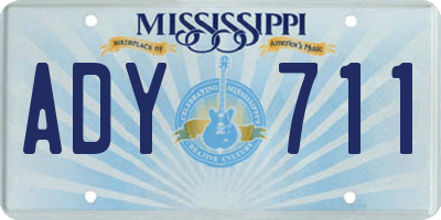 MS license plate ADY711