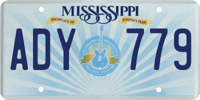 MS license plate ADY779