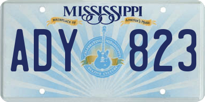 MS license plate ADY823