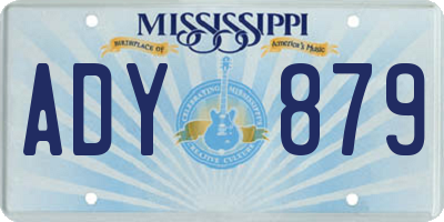 MS license plate ADY879
