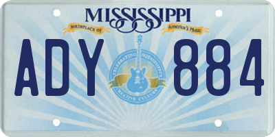 MS license plate ADY884