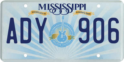 MS license plate ADY906