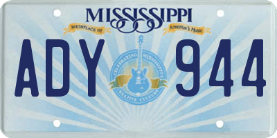 MS license plate ADY944
