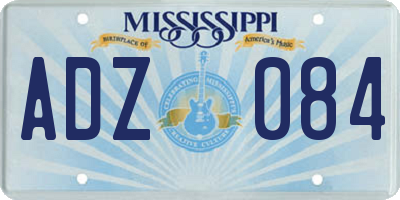 MS license plate ADZ084