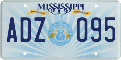 MS license plate ADZ095