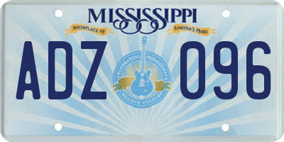 MS license plate ADZ096