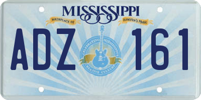 MS license plate ADZ161